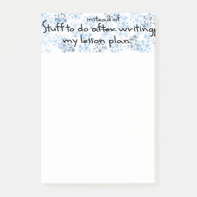 Notas Post-it® La libreta del profesor de dilación (Anverso)