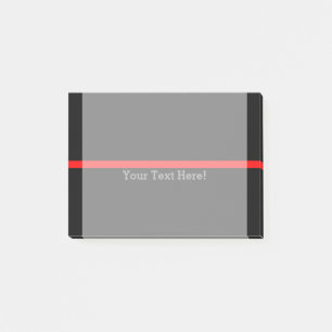 Notas Post-it® La Línea Roja Delgada Simbólica Personaliza Esto