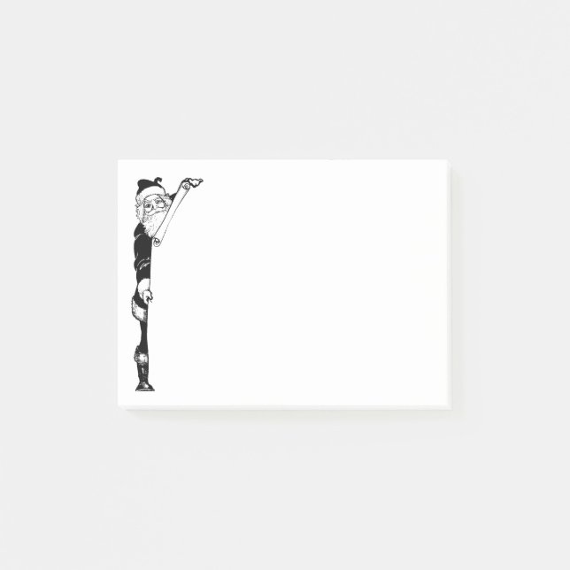 Notas Post-it® La lista de Santa (Anverso)