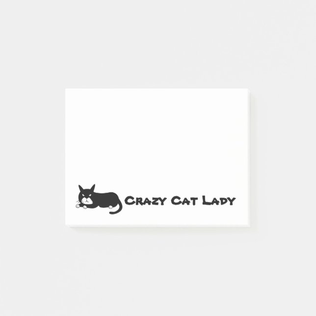 Notas Post-it® La loca dama del gato (Anverso)