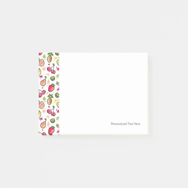 Notas Post-it® la mano dibujada da fruto modelo (Anverso)