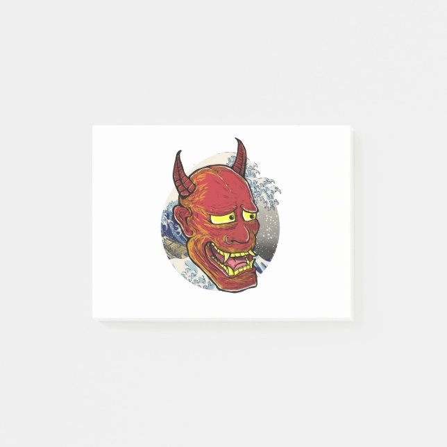 Notas Post-it® La máscara japonesa Hannya (Anverso)