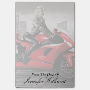 Notas Post-it® La motocicleta de Marilyn