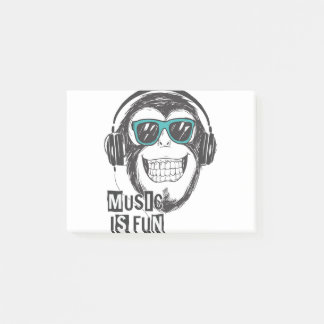 Notas Post-it® La música es un mono divertido