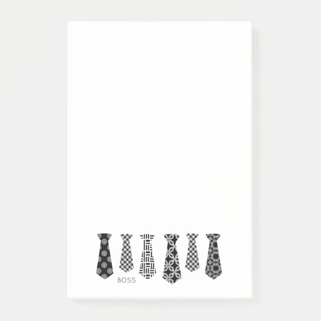 Notas Post-it® La oficina de los dedos del cuello blanco negro le (Anverso)