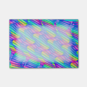 Notas Post-it® La onda colorida del arco iris de la turquesa