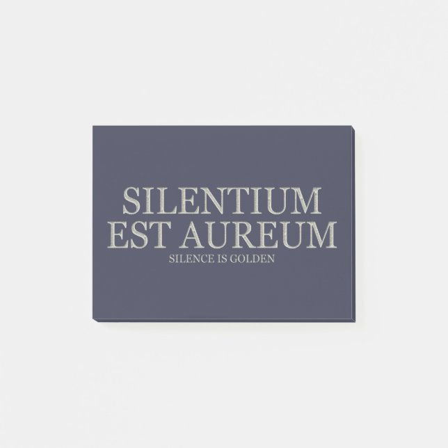 Notas Post-it® La palabra es plata y el silencio oro - luz (Anverso)