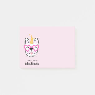 Notas Post-it® La pequeña y pequeña Francia personalizada  Rosa