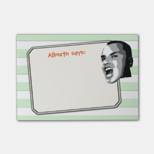 Notas Post-it® La persona que grita en verde en colores pastel