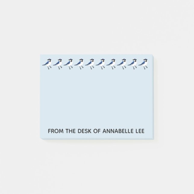 Notas Post-it® La Personalización de Fila de Bluejays (Anverso)