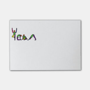 Notas Post-it® La pintura de la yoga plantea YOGA del deletreo
