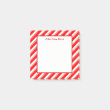 La Plaza Personalizado a rayas rojas y blancas des