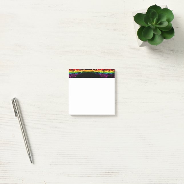 Notas Post-it® La pluma de energía de arcoíris de SlipperyJoe atr (Oficina)