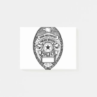 Notas Post-it® La policía Badge - genérico