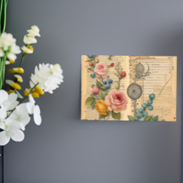 Notas Post-it® La publicación floral vintage de Junk Journal es