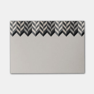 Notas Post-it® La raspa de arenque confinada gris raya el modelo