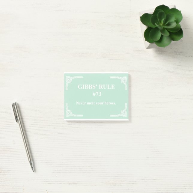Notas Post-it® la regla 73 de Gibbs (Oficina)