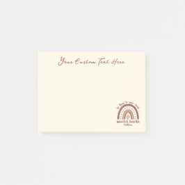 Notas Post-it® La Salud Mental Del Boho Arcoiris Sea Amable Con S