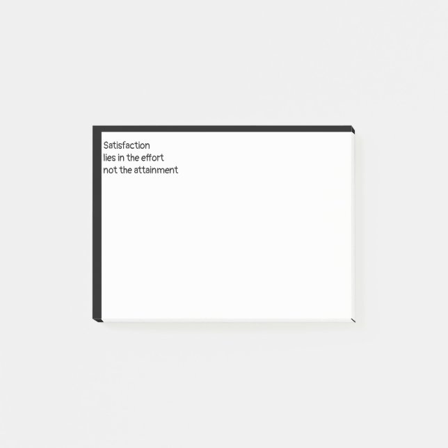 Notas Post-it® La satisfacción radica en el esfuerzo por no alcan (Anverso)