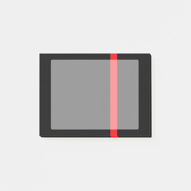 Notas Post-it® La simbólica línea roja delgada vertical (Anverso)
