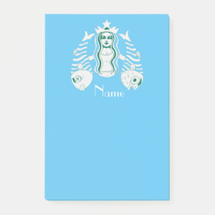 Notas Post-it® La sirena de la reina de la corona de las estrella