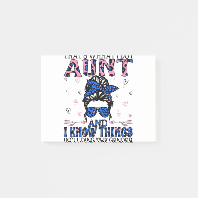 Notas Post-it® La tía guardiana de las ideas Fiestas reveladas (Anverso)