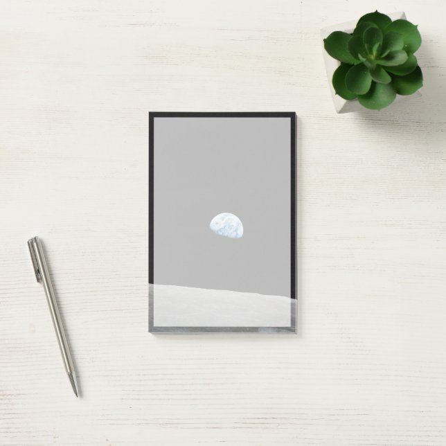 Notas Post-it® La Tierra Se Levanta Sobre El Horizonte Lunar. (Oficina)