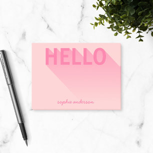 Notas Post-it® La tipografía moderna Rosa Hola