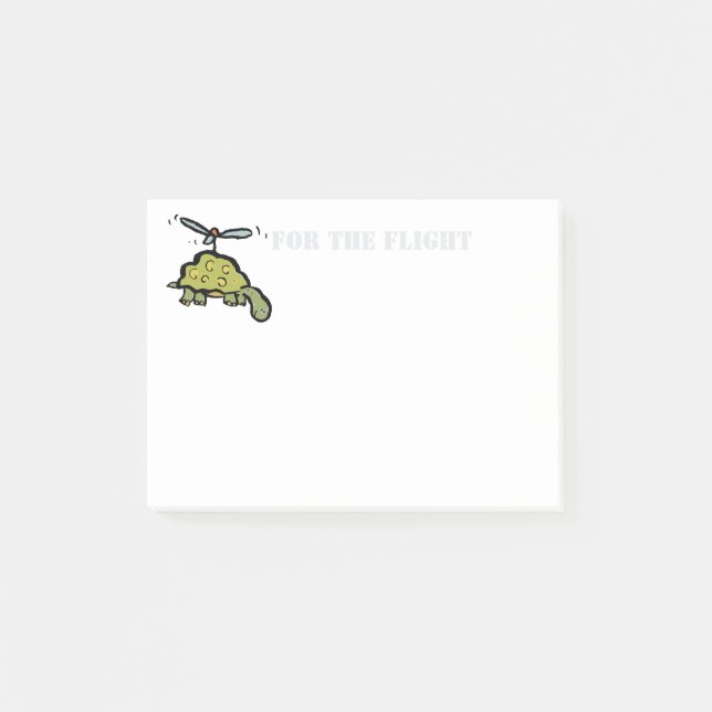 Notas Post-it® la tortuga helicóptero (Anverso)