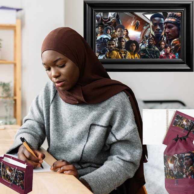 Notas Post-it® La tripulación de Sekhmet (Get the full "Sekhmet Starship" collection at  https://bit.ly/BlackFutureZazzle)