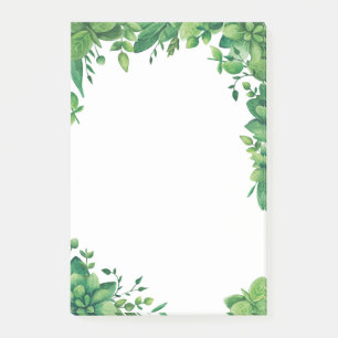 Notas Post-it® La vegetación acuática. Botánico verde