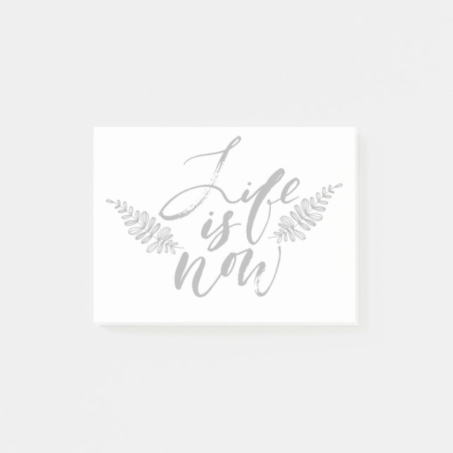 Notas Post-it® La vida ahora está (Anverso)