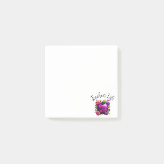 Notas Post-it® La vida del profesor Apple Colorful Swirl