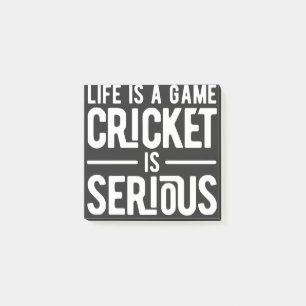Notas Post-it® la vida es un juego de cricket serio