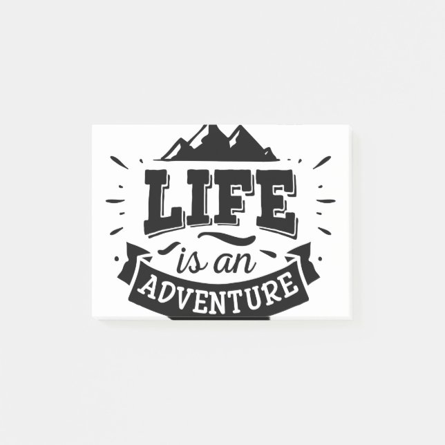 Notas Post-it® La vida es una aventura (Anverso)