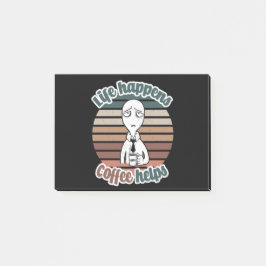 Notas Post-it® La vida pasa café ayuda|El mejor regalo de café