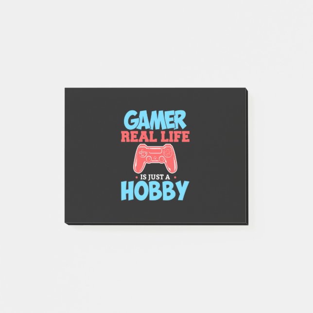 Notas Post-it® La Vida Real Jugadora Es Solo Un Hobby (Anverso)