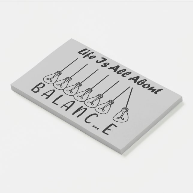 Notas Post-it® La vida se trata de inspiración de equilibrio y mo (En perspectiva)