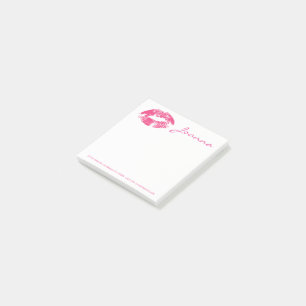 Notas Post-it® Labios De Rosa Girona Con Monograma