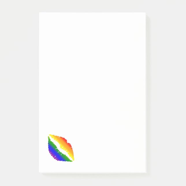 Notas Post-it® Labios del arco iris (Anverso)