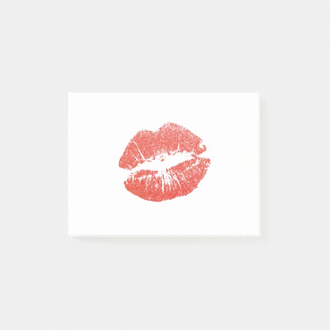Notas Post-it® Labios rojos besos labios (Anverso)