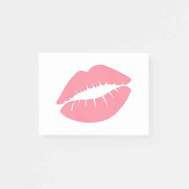 Notas Post-it® Labios rosados (Anverso)