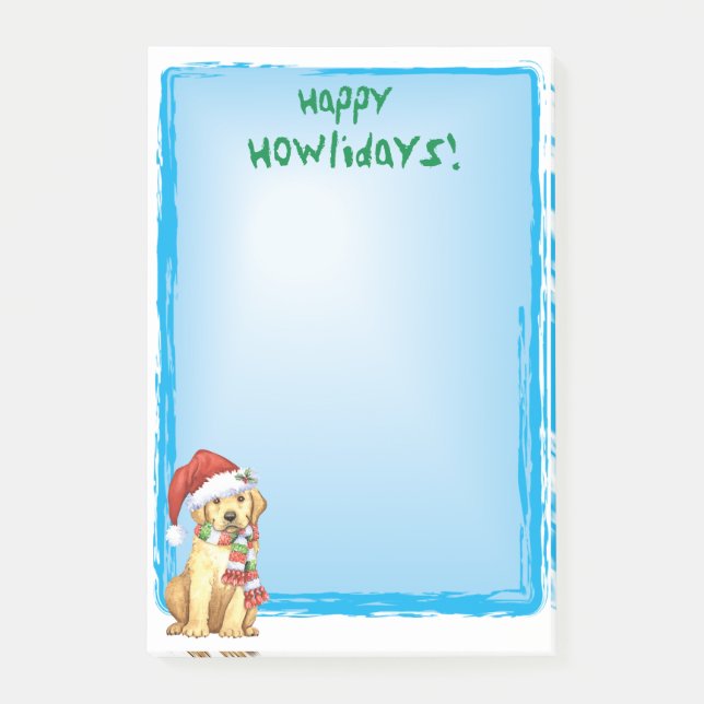 Notas Post-it® Laboratorio amarillo feliz de Howlidays (Anverso)