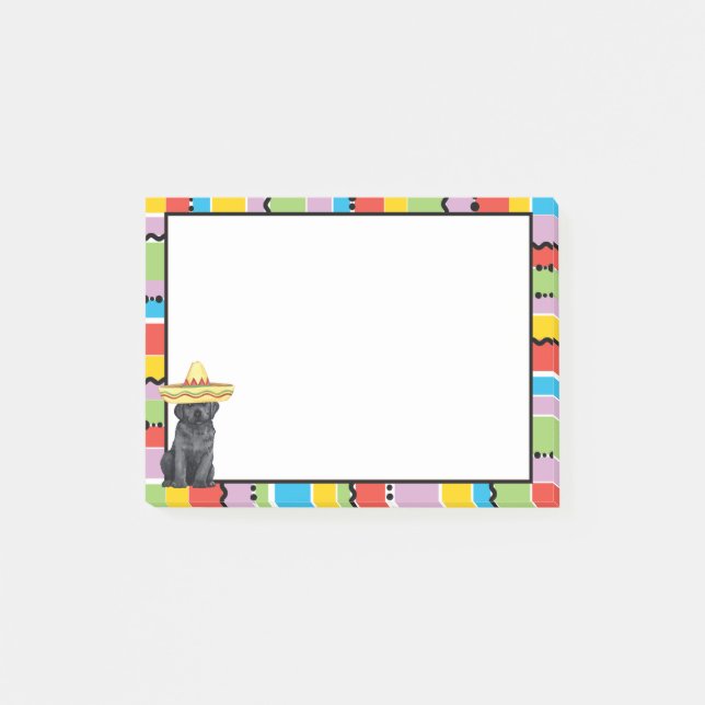 Notas Post-it® Laboratorio negro de Fiesta (Anverso)