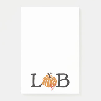 Notas Post-it® Laboratorio otoñal de calabaza