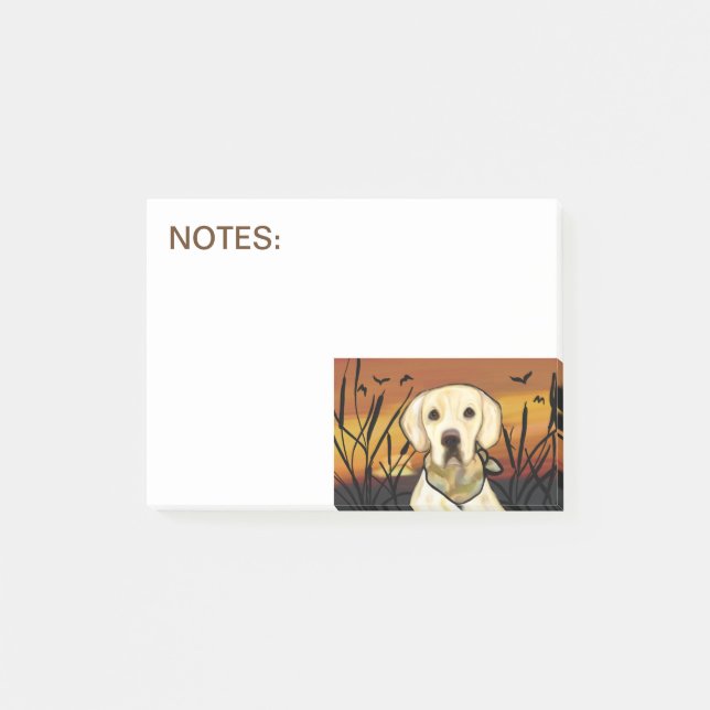 NOTAS POST-IT® LABRADOR RETRIEVER AMARILLO (Anverso)