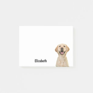 Notas Post-it® Labrador Retriever Divertido con Nombre Personaliz