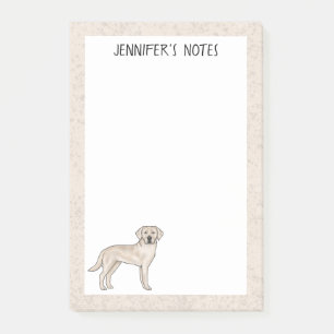 Notas Post-it® Labrador Retriever Labrador crema con nombre perso