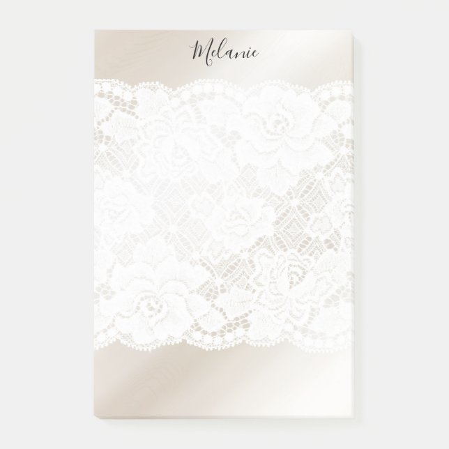 Notas Post-it® Lace en Rubor (Anverso)