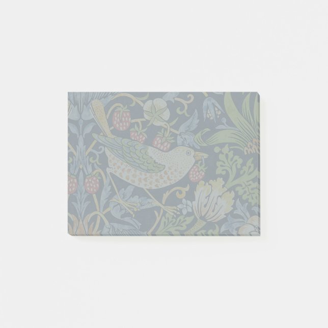Notas Post-it® Ladrón de Fresas Morris Azul Marino Arte Fino Vint (Anverso)